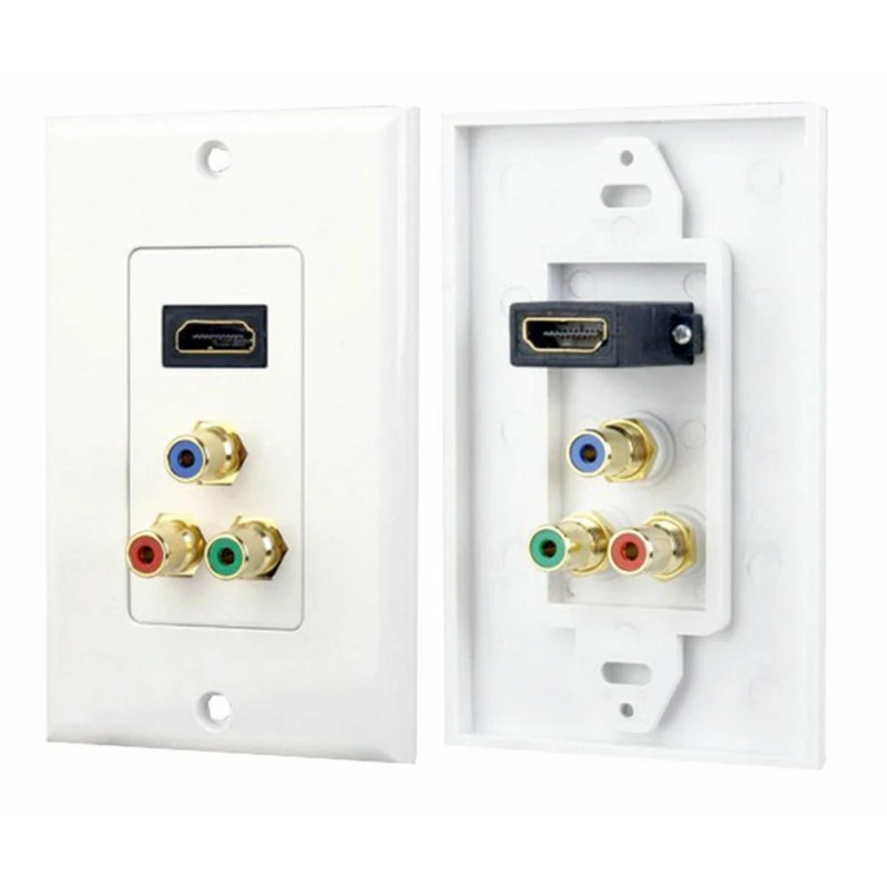 Настенная пластина для HDMI 3 RCA Jack компонентный комбо 4K ультра высокой четкости