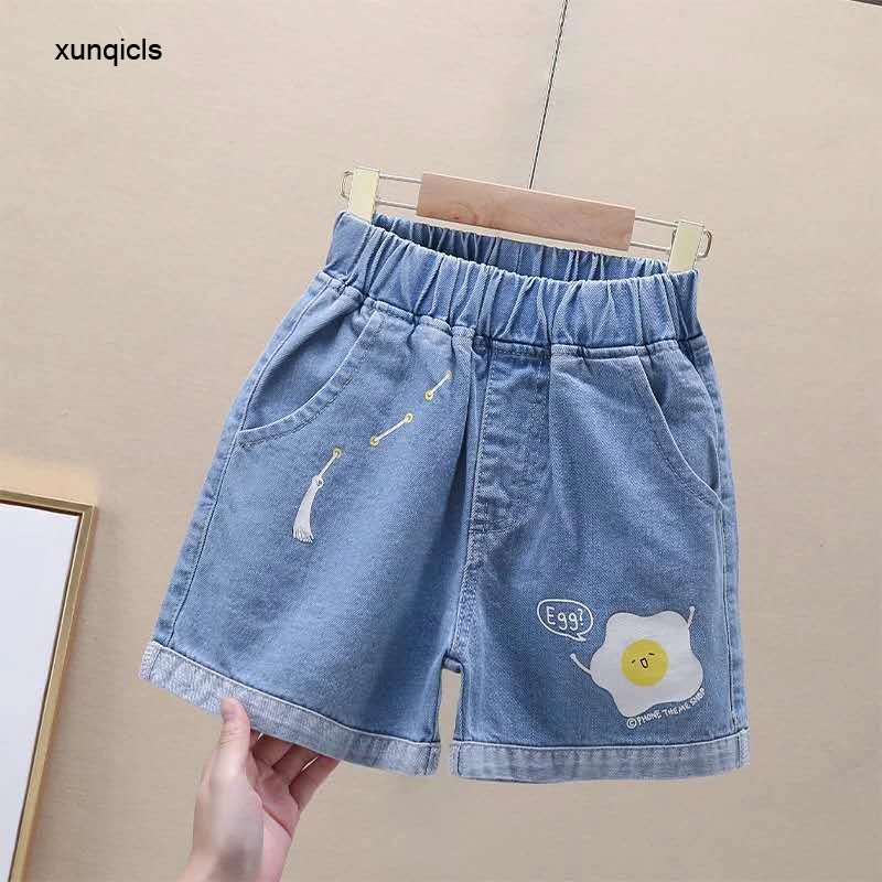 New Girls Denim Shorts 2021 Summer Kids High-waisted Loose Pants Girl Hot Pants Clothes for Teens Baby Jean Shorts