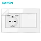 Розетка настенная 16 А с usb, 5 В, 2 А, 1 клавиша