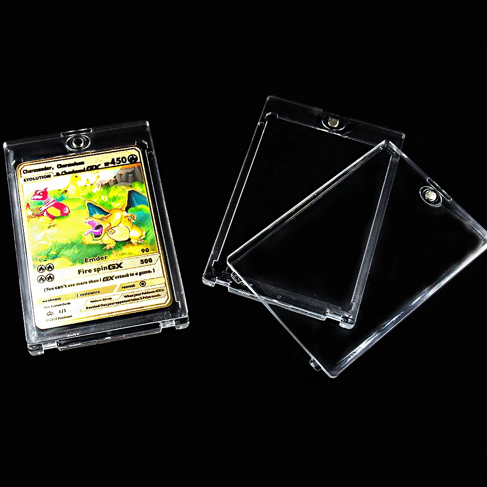 

Прозрачный чехол для карт Покемон защита карт Покемон Игра V VMAX GX отображение Карт Yugioh чехол Детские игрушки подарок