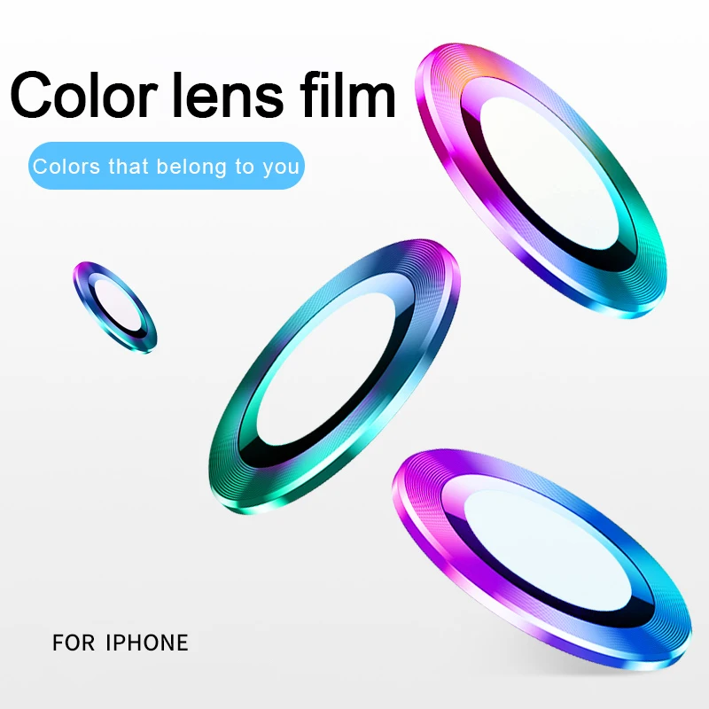 For iPhone 14 Pro Max Metal Ring Tempered Glass Full Cover Camera Lens Protector For iPhone 13 12 11 Pro Max Mini Protective Cap