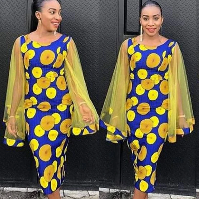 Новые Стильные Классические африканские платья для женщин Дашики сетчатые