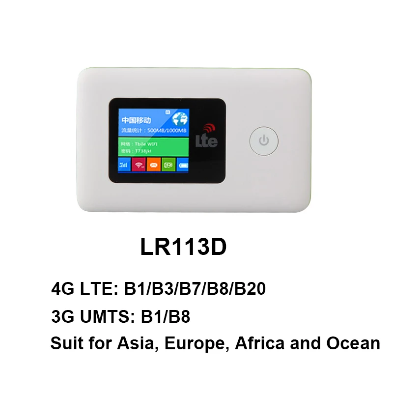 LR113D TIANJIE 4G LTE Карманный wifi роутер автомобильный мобильный wifi LTE EDG GSM беспроводной мини Мобильный Wi-Fi разблокированный роутер со слотом для sim-карты - Цвет: LR113D