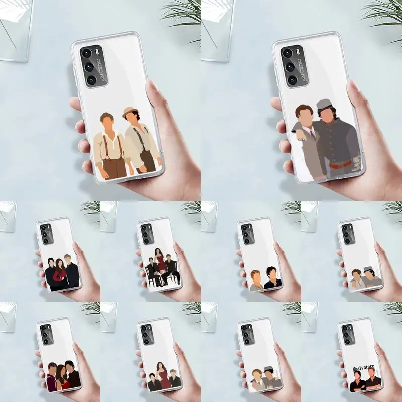 

the Vampire Diaries Phone Case Transparent For Huawei 8 7 6 5 4 3 2 pro SE i E Soft TPU Clear Mobile Bags Coque