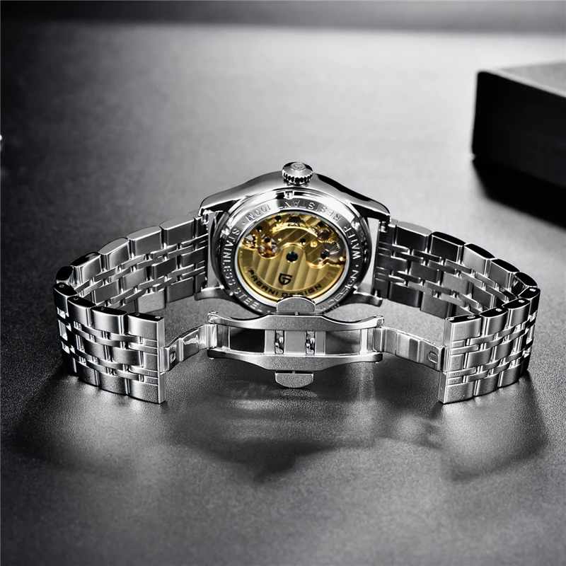 

PAGANI DESIGN Luxury Brand Automatic Mens Watches Mechanical Tourbillon Business Watch Stainless Steel Waterproof Wristwatch Men