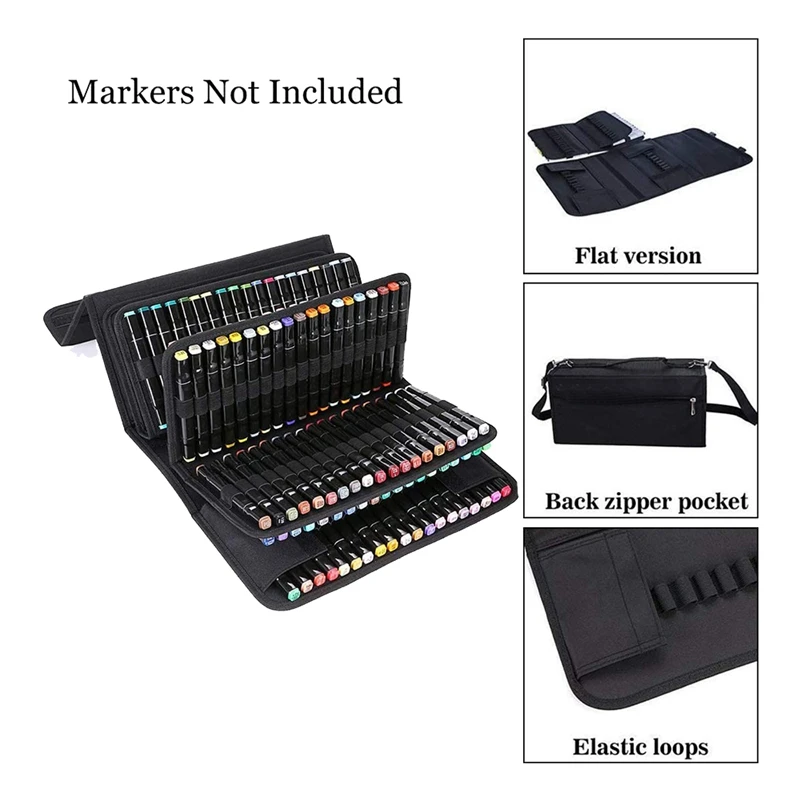 

Shoulder Bag Tote Bag Marker Pen Bag 168 Hole Marker Storage Bag Art Painting Bag