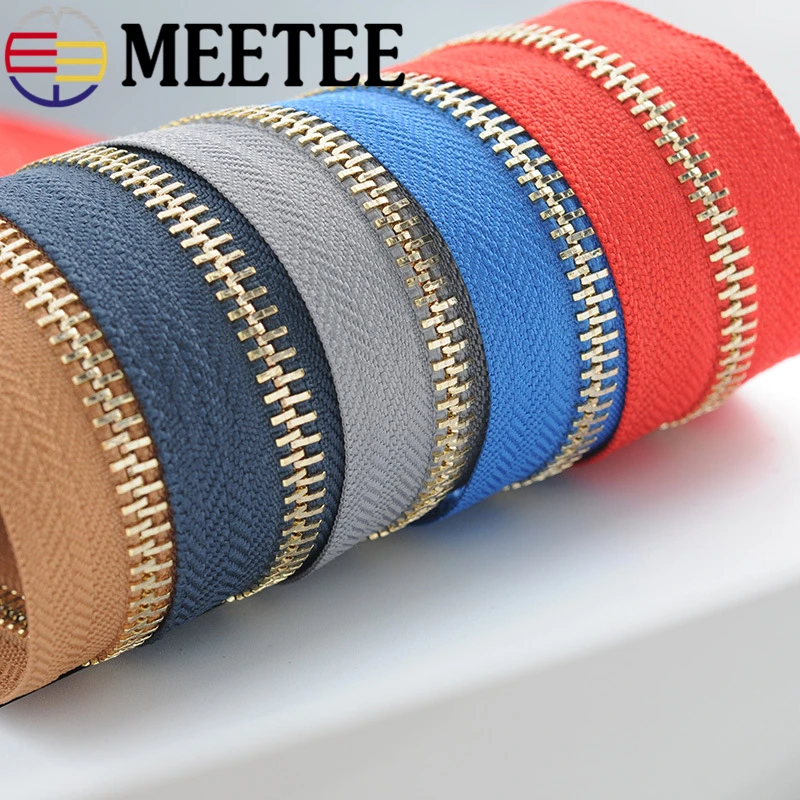 Модный металлический слайдер Meetee 5 # с золотым покрытием со звездочкой на молнии