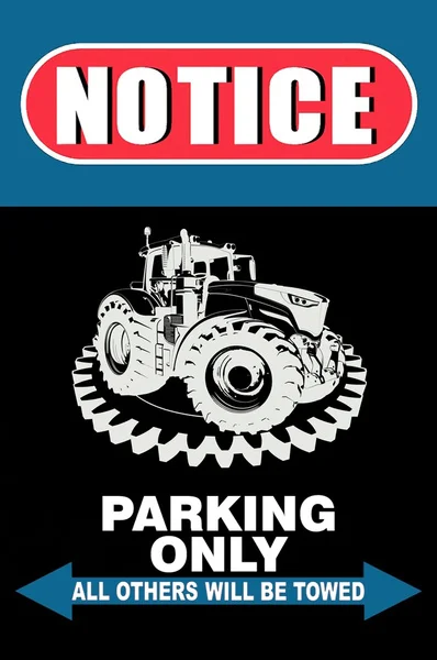 

Tractor Parking Tin Sign Metal Posters Wall Art Paintings Home Decor 20x30cm