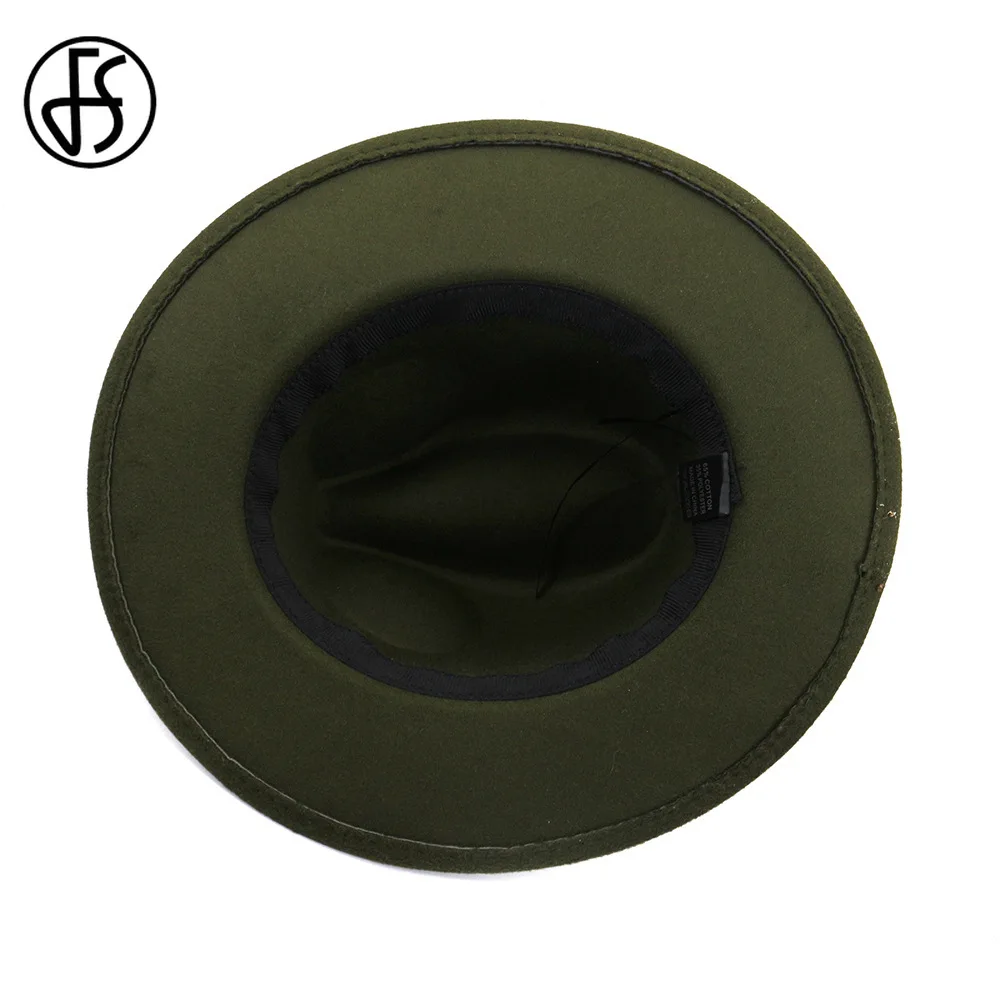 FS Винтаж перо фетровая шляпа в стиле джаз для Для женщин мужчин с широкими полями
