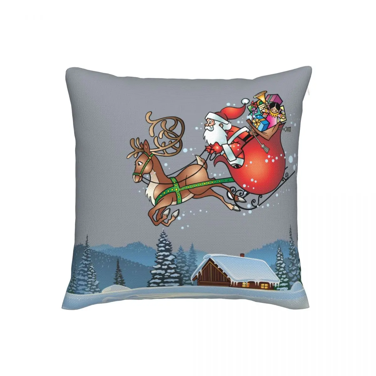 

Pillow Covers Decorative Santa Claus Sofa Cover Pilot Christmas Cushion Cover Elk Living Room Decoration Pillows Home Textile