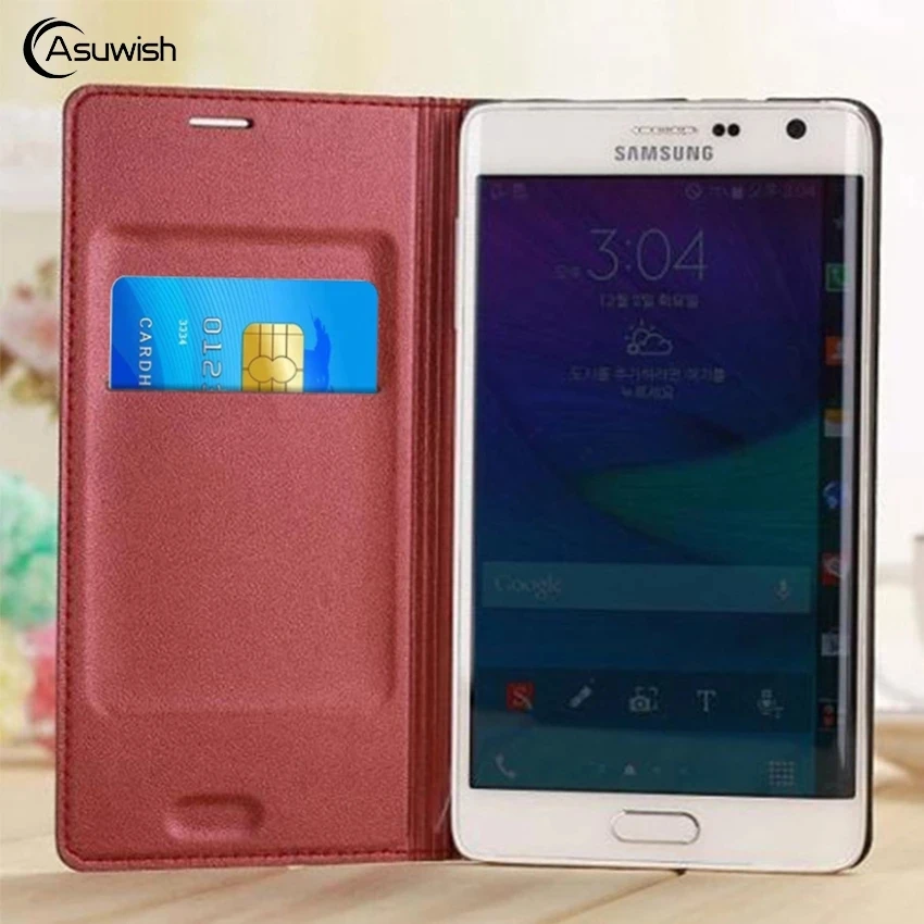 Кожаный чехол с откидной крышкой для телефона Samsung Galaxy Note Edge SM N915 N9150 N915F N915T N915G