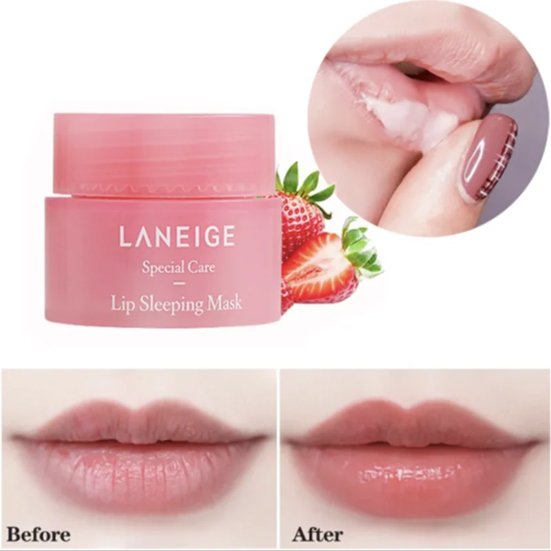 

Korea Sleeping Lip Mask 3g Jelly Strawberry Flavor Night Repair Moisturizing Lip Care Pink Lip Gloss Nourishing Cream Lip Balm