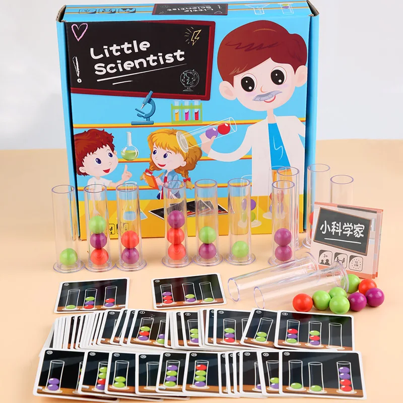 

Children's Wooden Scientific Logic Training Toy Little Scientist Lab Toy Parent Kid Interaction Montessori Education Game Gift