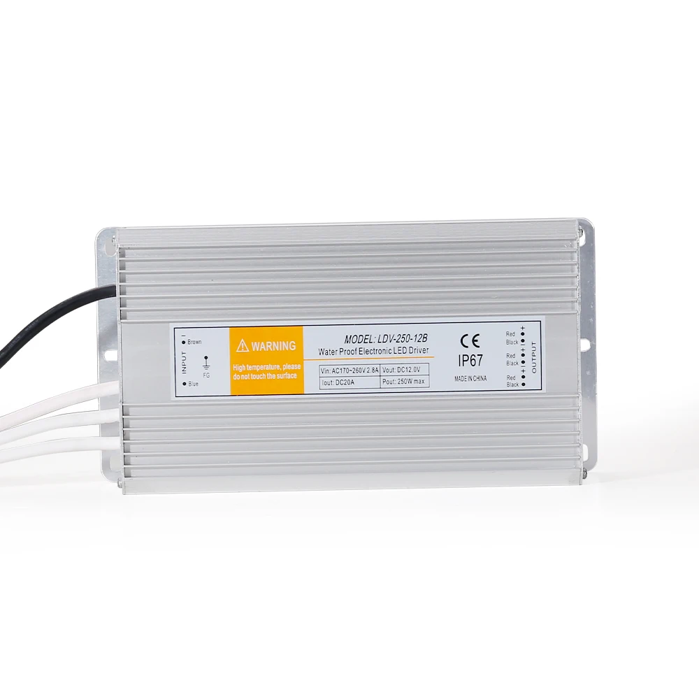 Одобренные CE Rohs водонепроницаемые блоки питания 250 Вт 110 В 220 переменного тока в 24