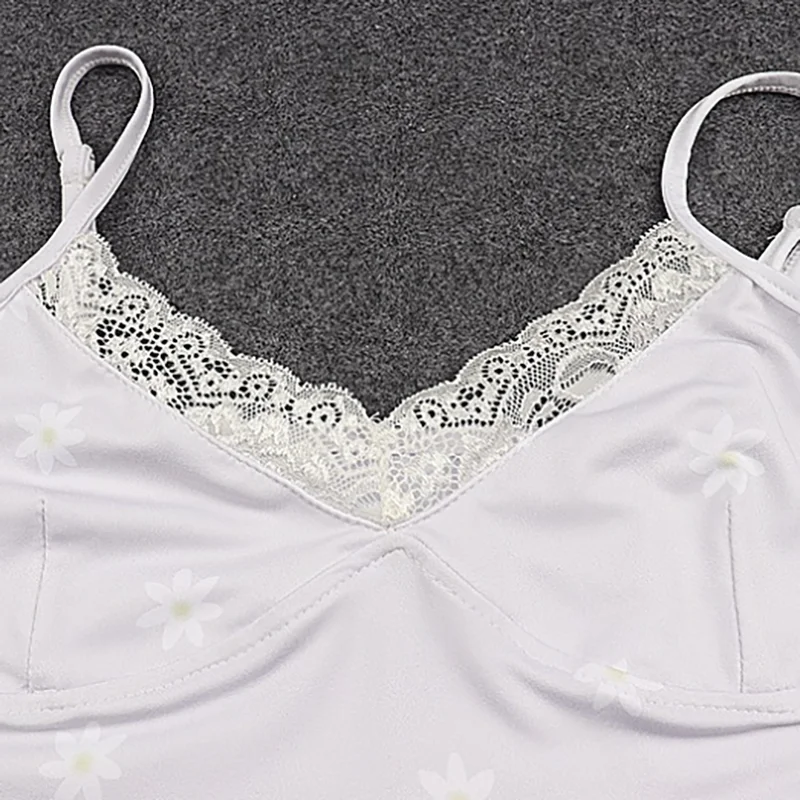 

2021 Print Embroidery Lace Sexy Bodycon Women's Dress Split Flora V-Neck Summer Mini Dresses Ladies Sleeveless