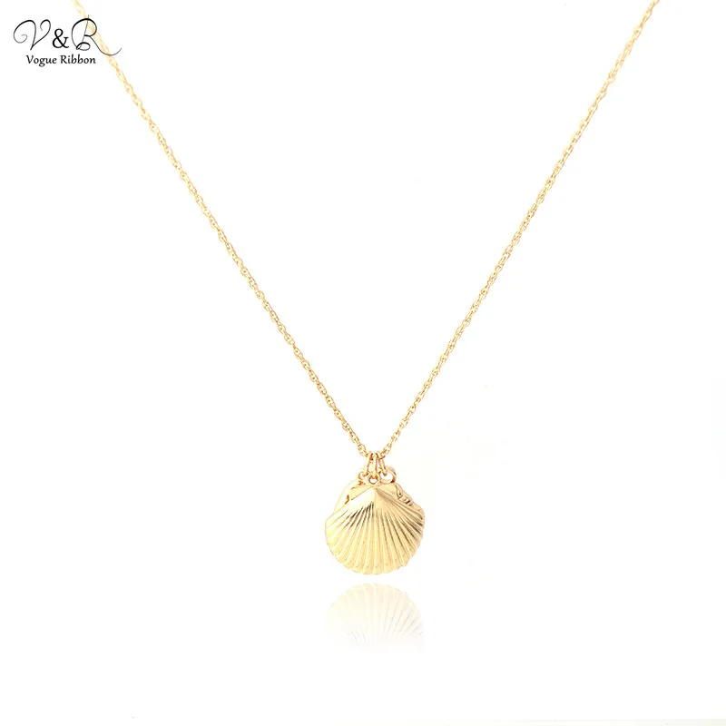 2020 New Arrival Jewelry Shell Necklace Gold Chain Pendant And Letter Stretch Bracelet Bangle |