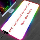 DIY Индивидуальный персонализированный ваш собственный фото коврик для мыши RGB светодиодсветодиодный большие игровые аксессуары коврик для мыши коврик для ноутбука коврик для мыши Настольный коврик