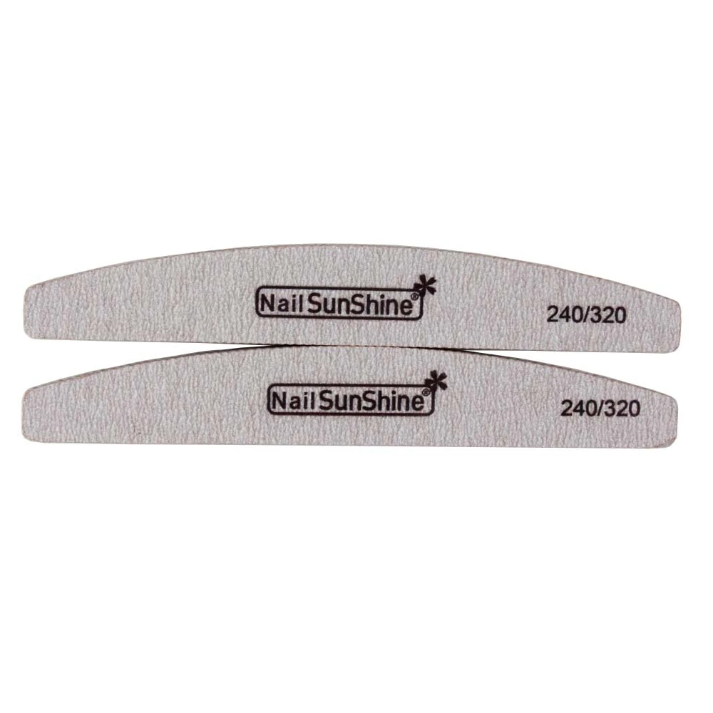 240 320 grit 100 шт./лот, профессиональные пилочки для ногтей 18,8*1,3 см, Дизайн полумесяца, дизайн ногтей Полировка, инструменты для маникюра, педикюра, аксессуары - Цвет: 240 320 grit