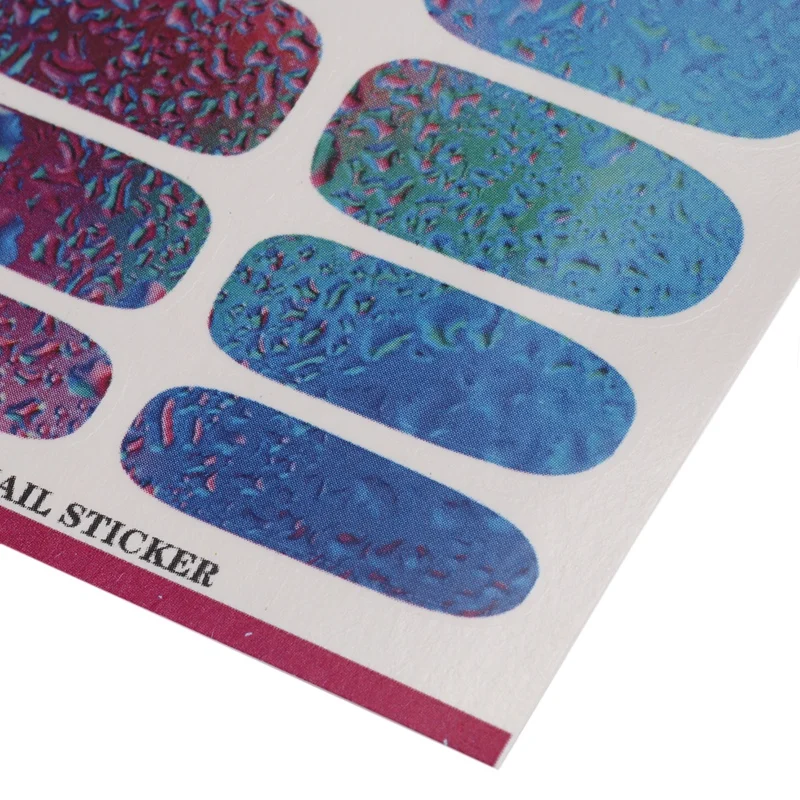 1 лист 3D Для женщин нейл арта с изображением голубого океана капли наклейка для