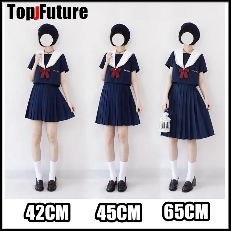 Белоснежная школьная форма униформа для девочек костюм учеников морского флота