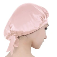 mulberry silk hair cap for sleeping invisible flat imitation silk round haircare women headwear ceremony elastic band night hat