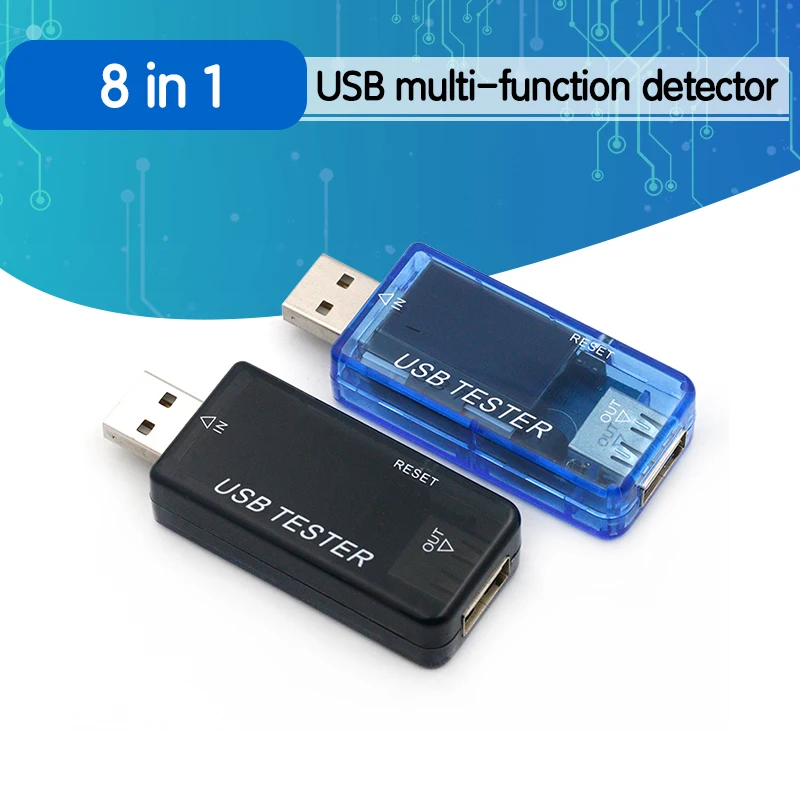 Индикатор заряда внешнего аккумулятора 8 в 1 USB Тестер Цифровой вольтметр