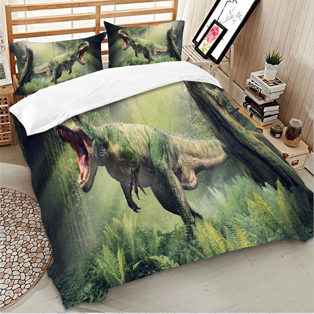 3D постельное белье с изображением динозавров наборы мультфильм пододеяльник