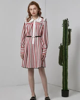 womens vitality girl doll collar striped dressdesigner dresses for ladies