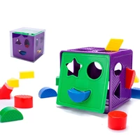 plastic puzzle toy box style inserting block preschool learning intelligence baby grab 18 holes clutch shape match game 1set