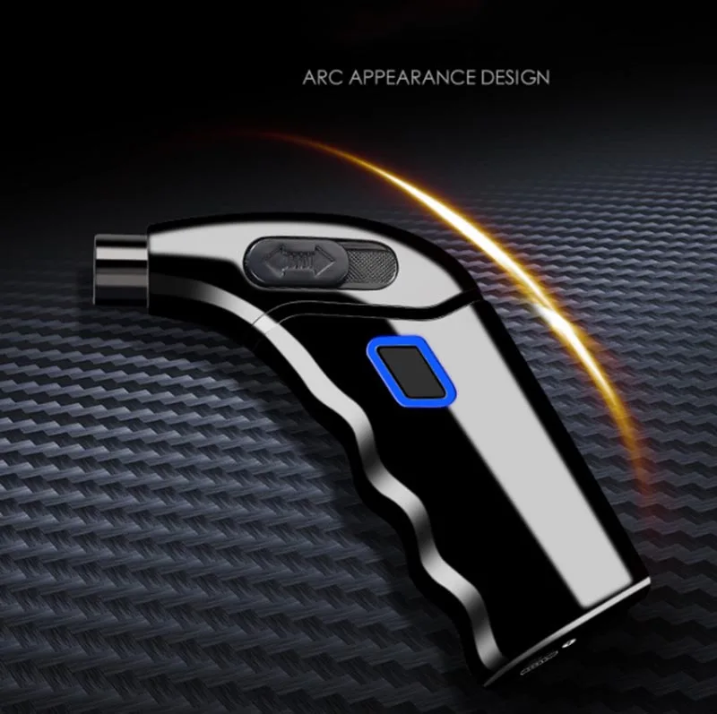 Двойные Дуги Металлические USB фонарики для зарядки сигары трубы газовые