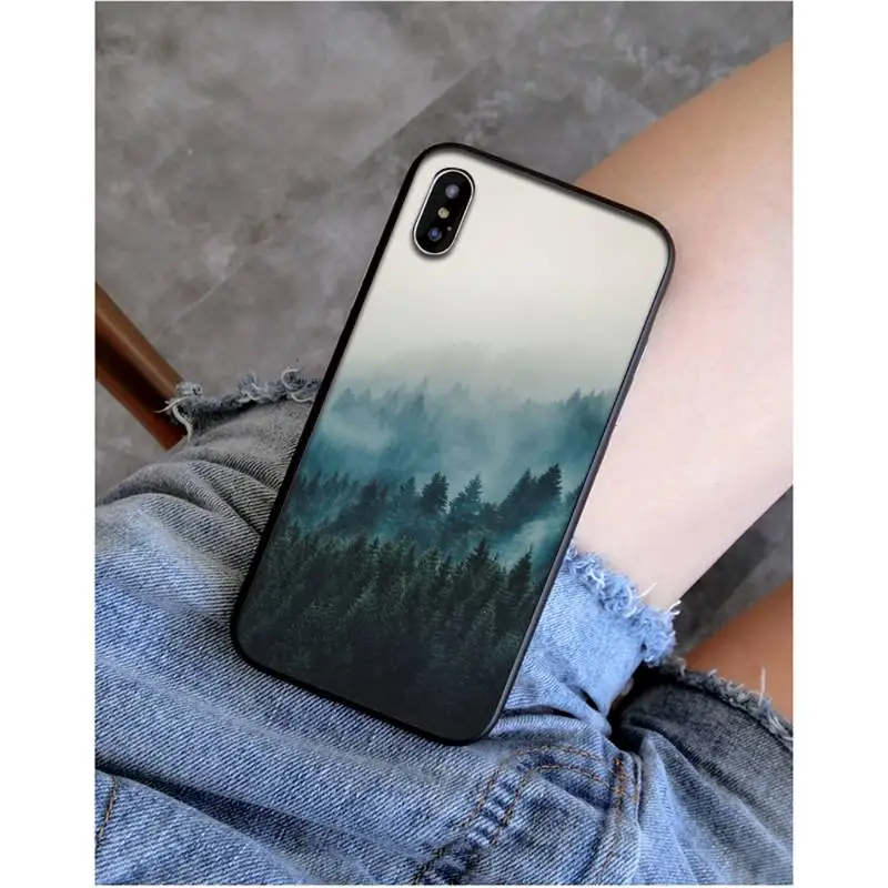 yndfcnb forest cloud pattern soft phone case capa for iphone 11 pro max x xs max 6 6s 7 8 plus 5 5s 5se xr se2020 free global shipping