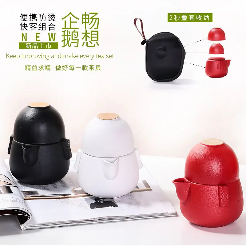 Креативная Черная Керамическая Экспресс-чашка один горшок и две чашки