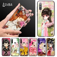 little girl and flowers silicone tpu cover for xiaomi mi note 11 10t 10 9 9t se 8 pro lite ultra 5g phone case bag