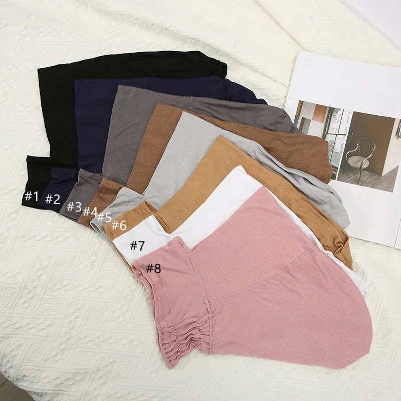 Однотонный женский модал под шарф-тюрбан шапка хиджаб исламский мусульманский