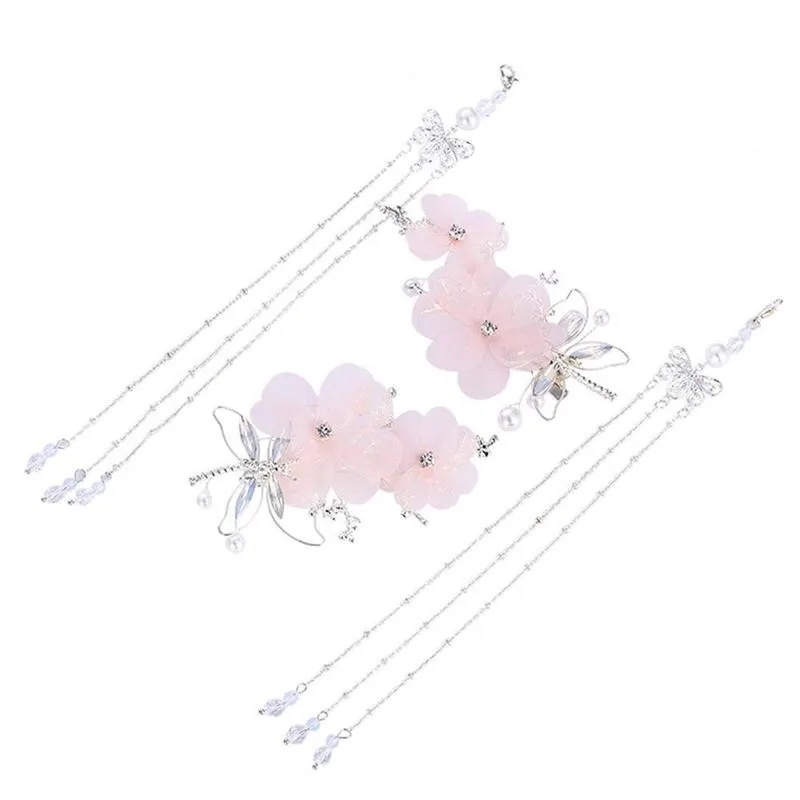 

1pc Vintage Retro Dragonfly Super Fairy Hair Ornament Clips Accessories Tassel Headwear Hair Hairpin Chinese Hair Tradition I8F9