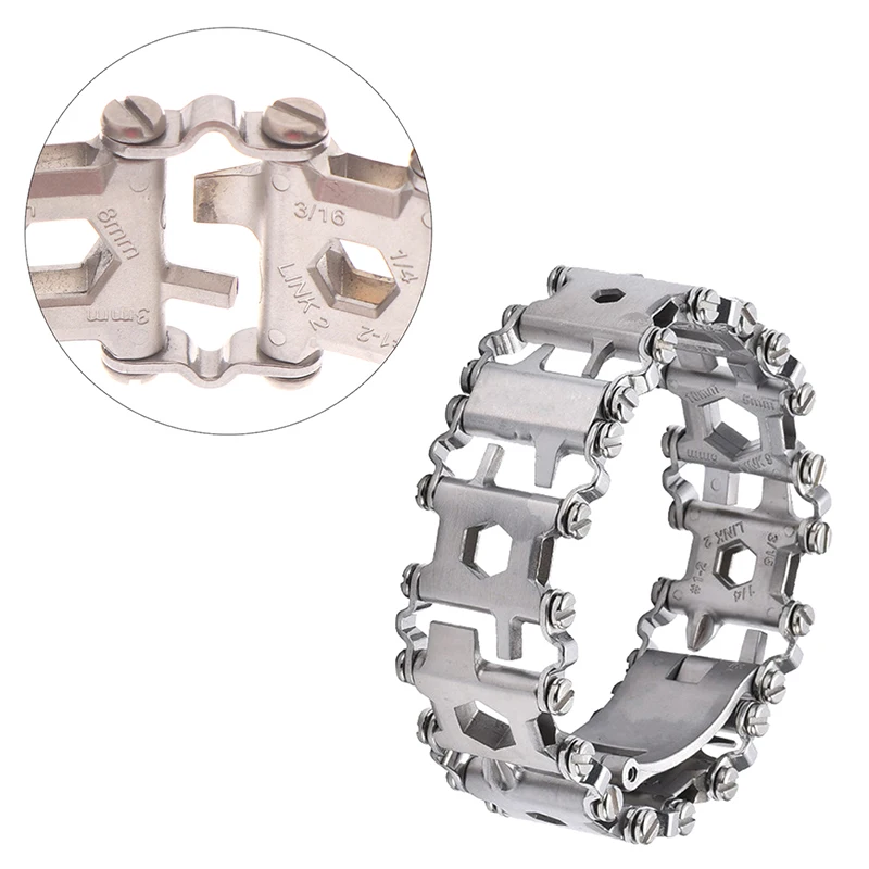 

1pc Multi 29 In 1 Tool Bracelets Multifunction Repair Bracelet Stainless Steel Tools Kit