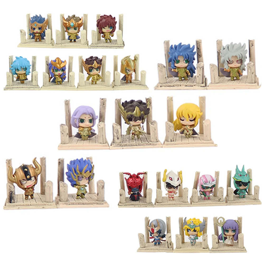 7 шт./лот Сейя мистическая одежда Аниме ПВХ Фигурки рыцарей зодиака Mu Сага канон