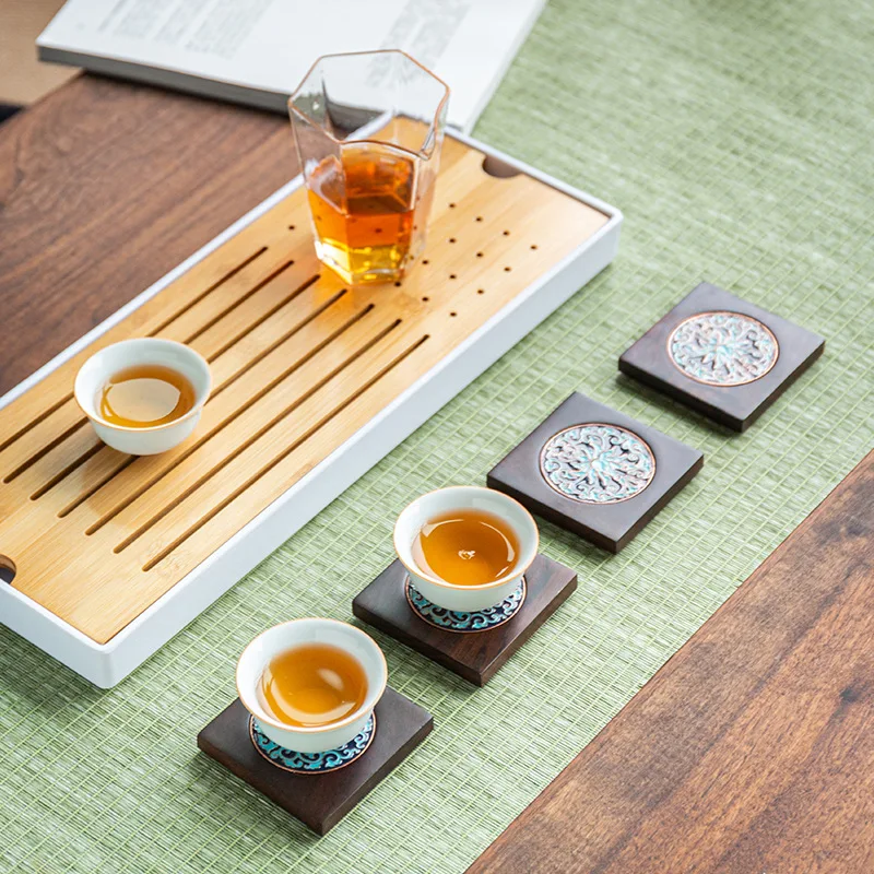 Подставка для чайного сервиза из массива дерева в японском стиле | Дом и сад