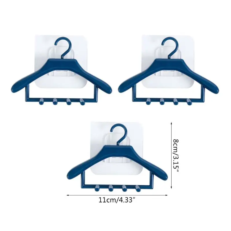 

Creative Wall Mounted Hangers Style No Holes Toothbrush Holder Razor Organizer K0AB