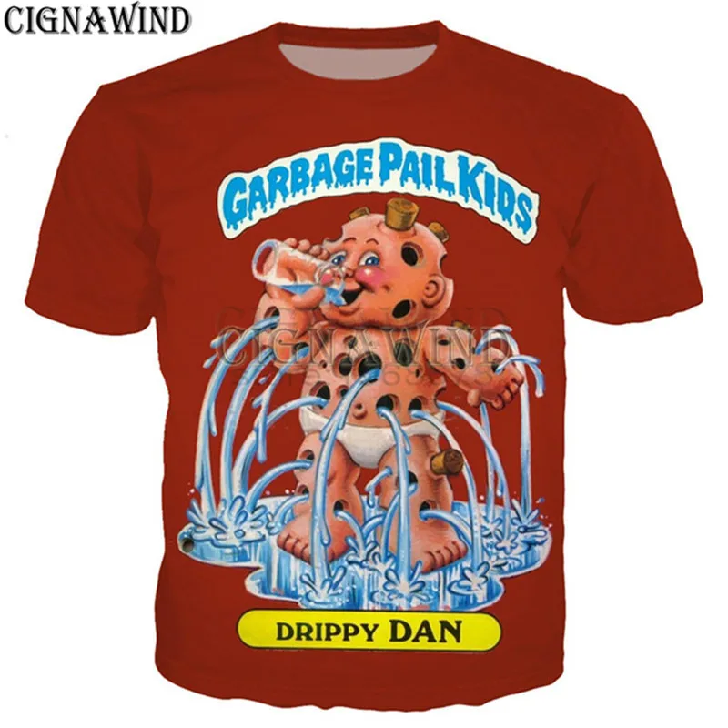 

Men's and women's short sleeve T-shirt, 3D printing cute cartoon little monster, casual wear, Harajuku style,