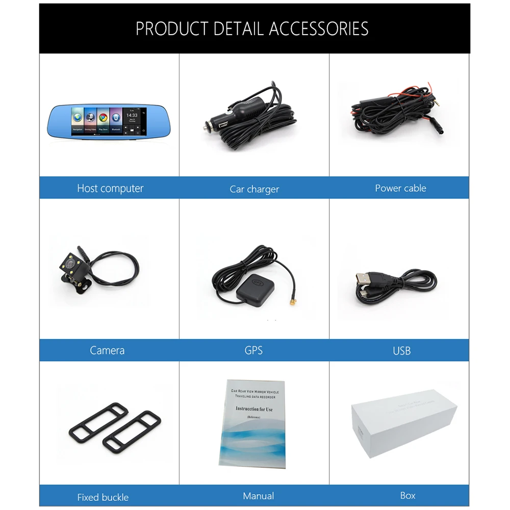 7 дюймов 4G специальный зеркальный Автомобильный видеорегистратор Android 5 1 с gps