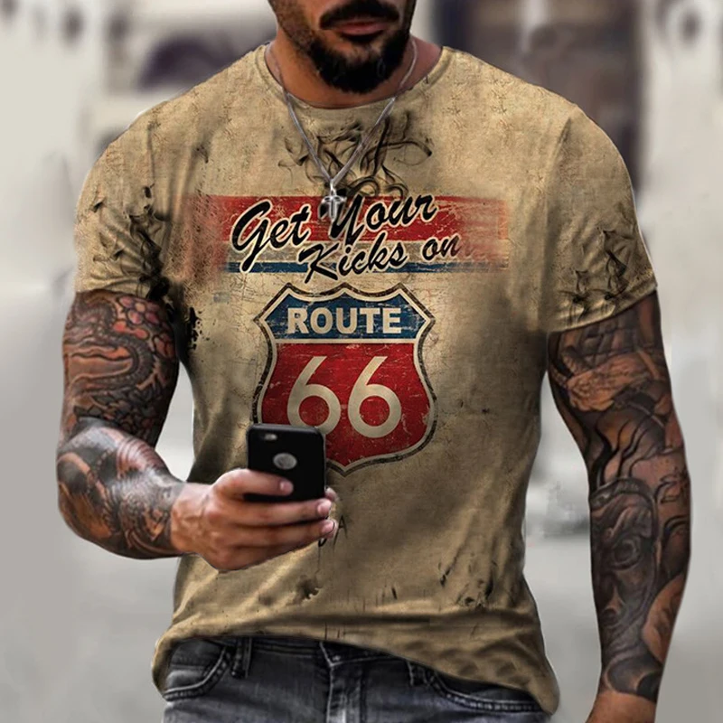 

New Vintage Oversize T Shirt Men Summer Fashion US Flag Letter Number Print Casual Men T-shirt Short Sleeve Top Male Clothing