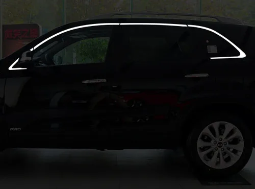 Lsrtw2017 304 нержавеющая сталь окна автомобиля планки для kia sorento 2009 2010 2011 2012 2013 - Название цвета: 8 pcs trims 2