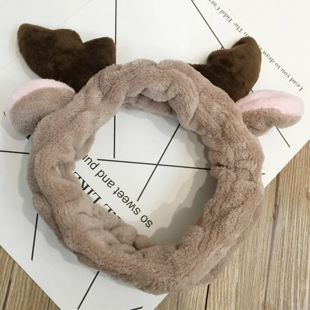 Cute Cat Ear Flannel Soft Bow Headbands For Women Girls Makeup Tool Hair Holder Hairbands Band Headwear Accessories#p5 |