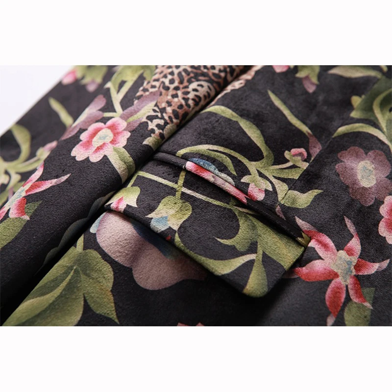 Shenrun мужской блейзер с цветочным рисунком модный леопардовый узор повседневные