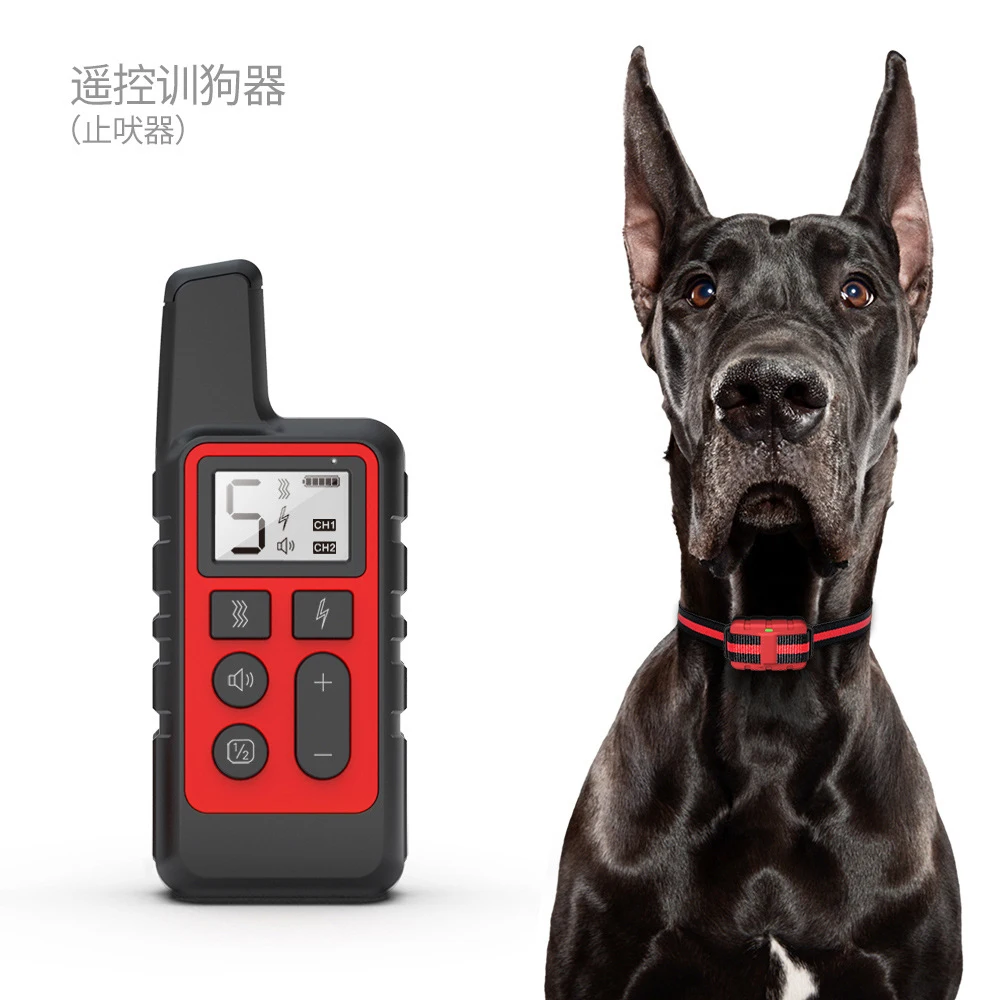 Тренировочный ошейник для собак 500 м электрошок звук анти лай пульт