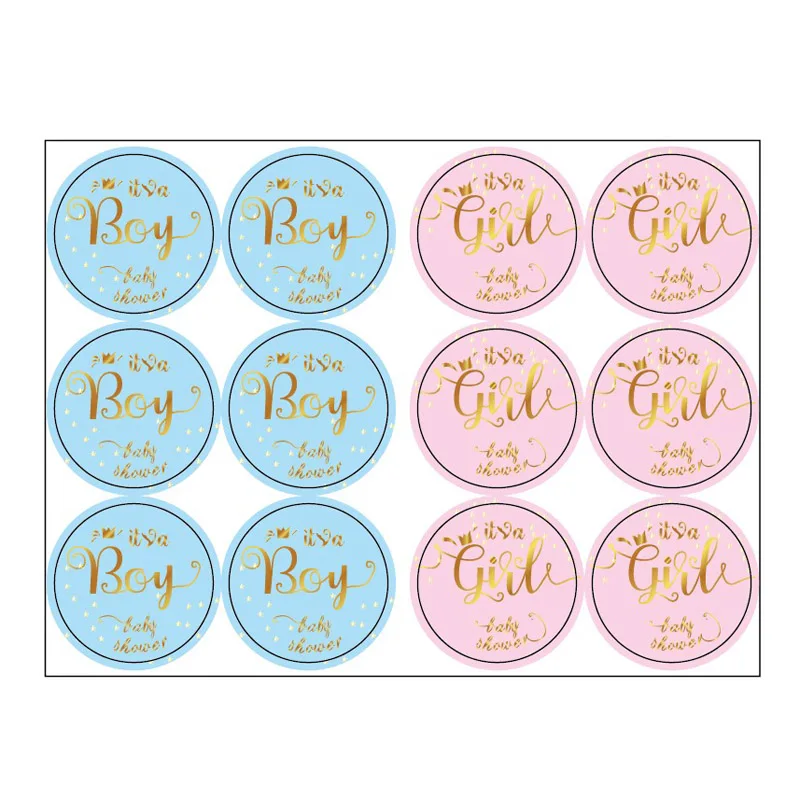 60 шт. это мальчик девочка дети день рождения этикетки стикеры детские Душ