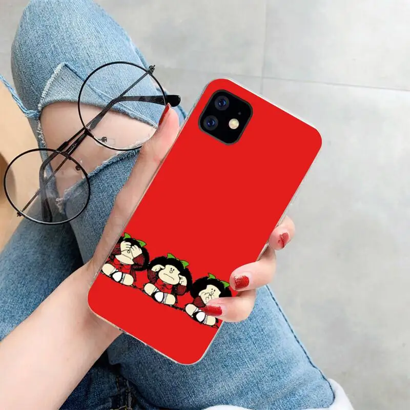 

PENGHUWAN mafalda Custom Photo Soft Phone Case for iPhone 11 pro XS MAX 8 7 6 6S Plus X 5S SE 2020 XR cover