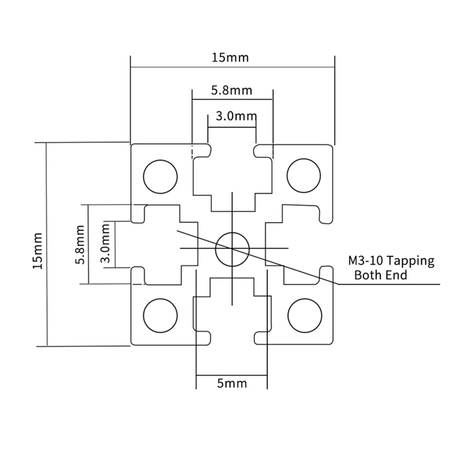 

19 Pcs/set VORON-0 1515 Extrusion Frame Kit Black V0 FRAME SETS Voron 0 1515 Aluminum Alloy Profile Frame 3D Printer Accessies