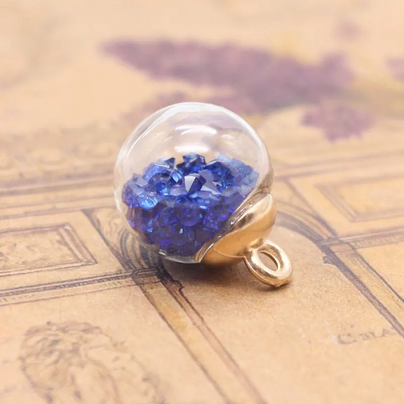 5 шт. 15 мм стеклянный шар цветной голая Бриллиантовая Корейская акриловая